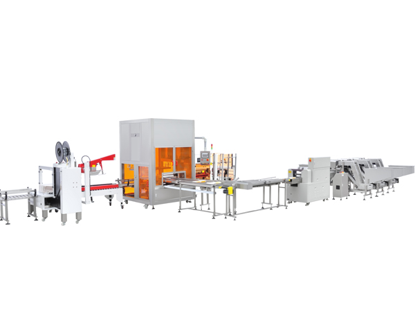 棒棒冰枕包自動(dòng)開箱、裝箱、封箱打包線